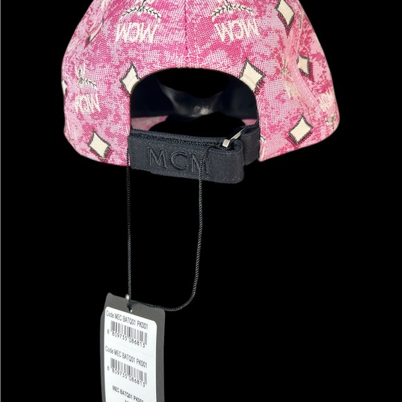 MCM NWT Pink & White Adjustable Cap Hat (A286) - Picture 4 of 8